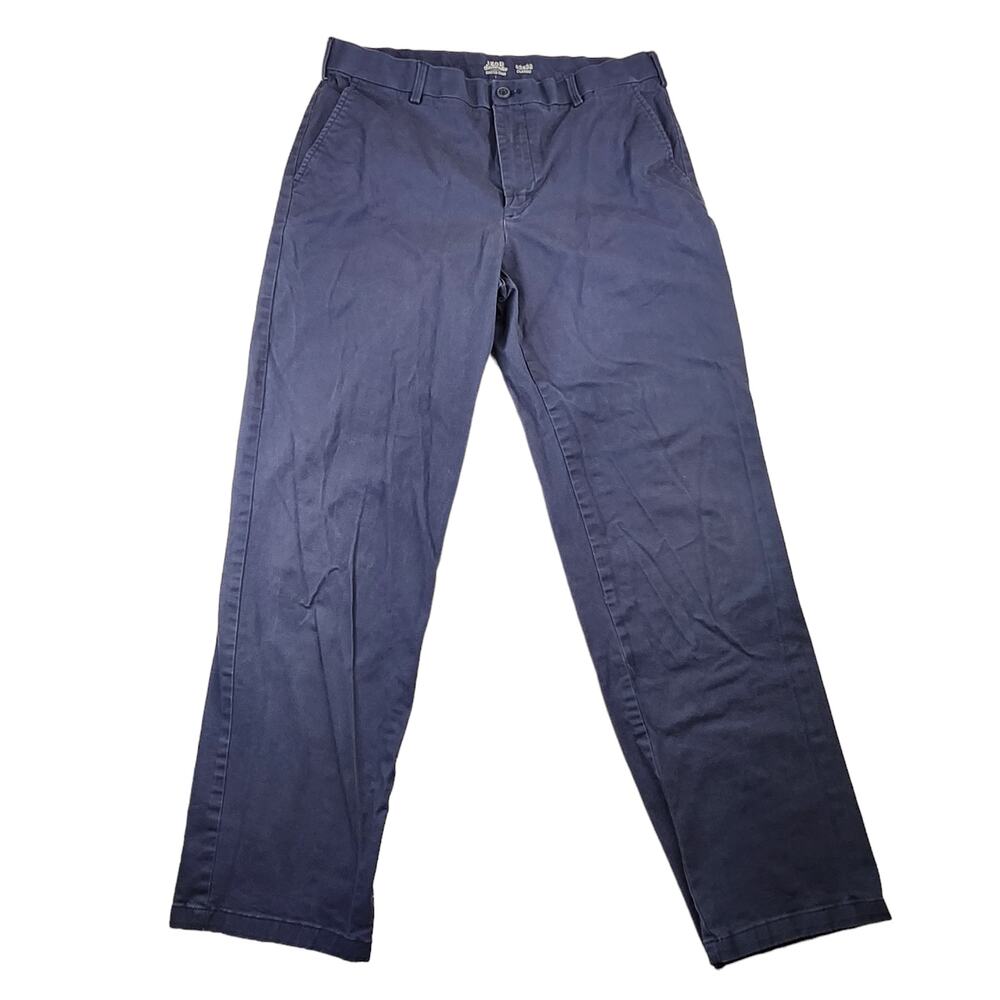 Izod Pants Mens Pants 33x32 Navy Blue Saltwater Stretch Chino Dress Trousers